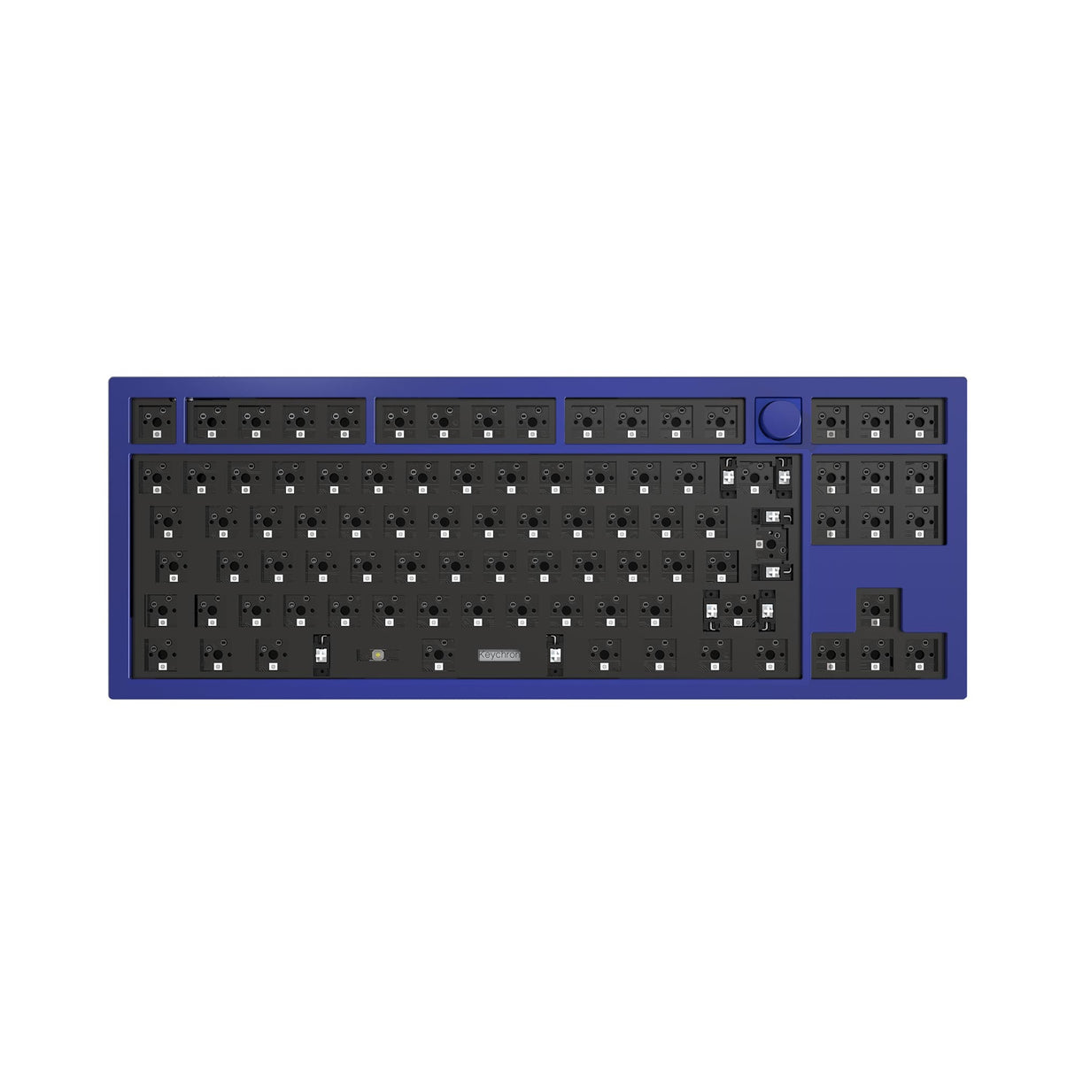 Keychron Q3 QMK VIA mechanical keyboard barebone knob version ISO navy blue