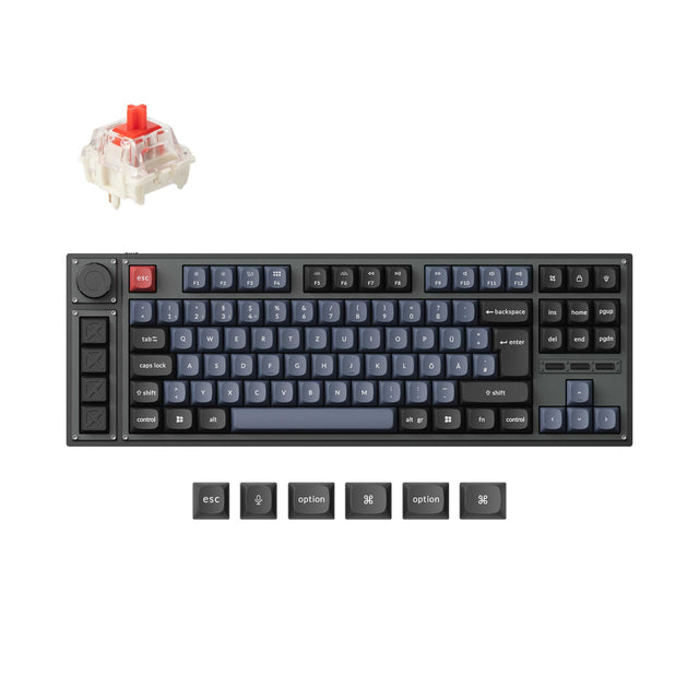 Lemokey L3 QMK Wireless Custom Mechanical Keyboard Gateron Jupiter  Red Version DE ISO Layout Keyboard