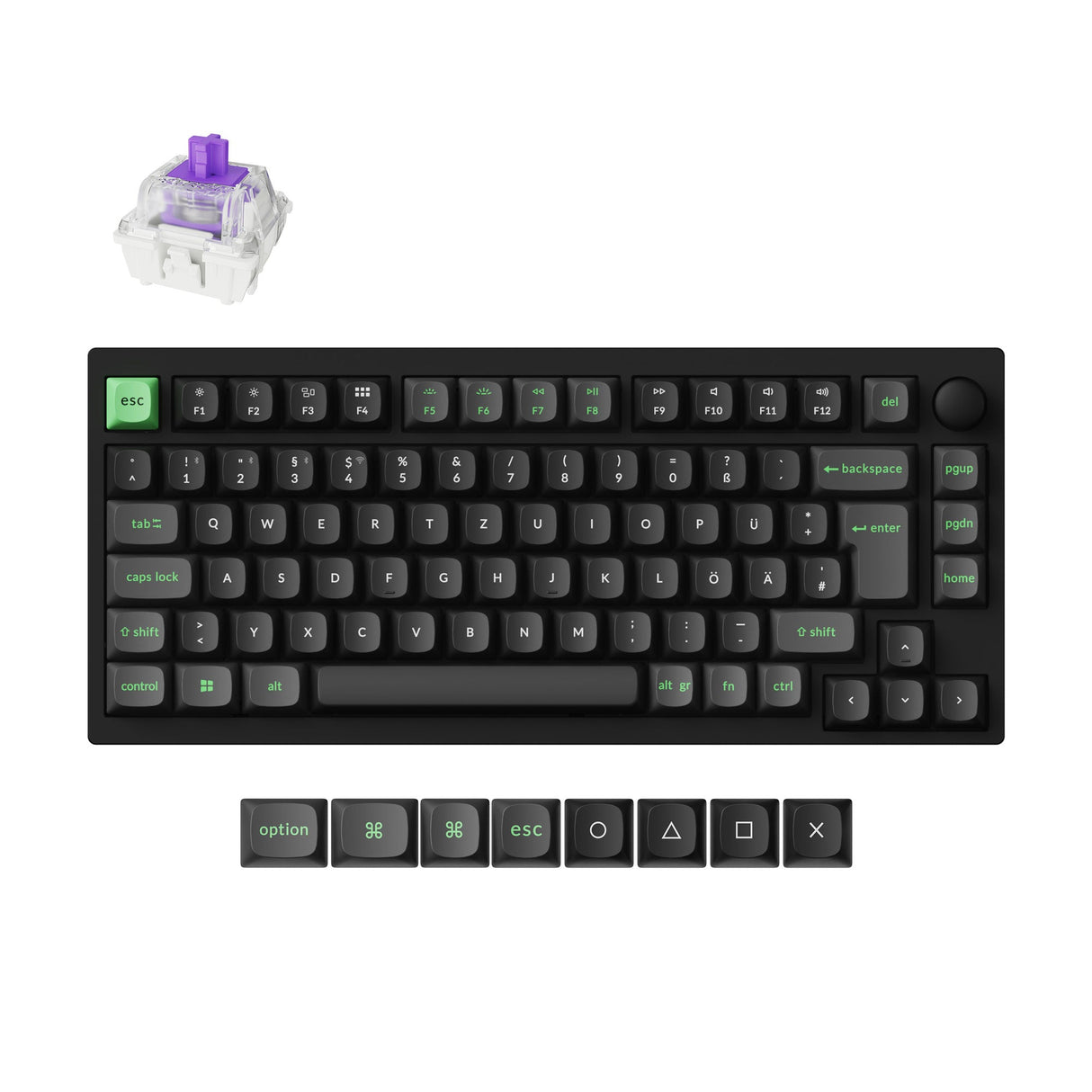 Lemokey P1 HE Wireless Magnetic Switch Keyboard Black ISO DE Layout
