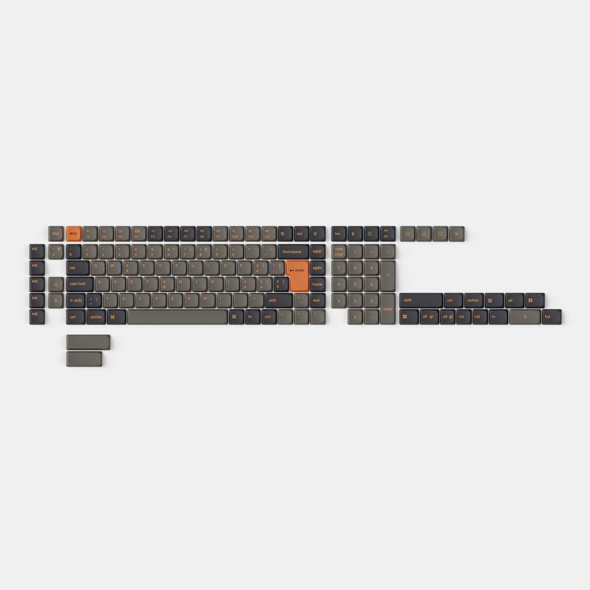ISO Low Profile Double Shot PBT LSA Keycap Set Version 2