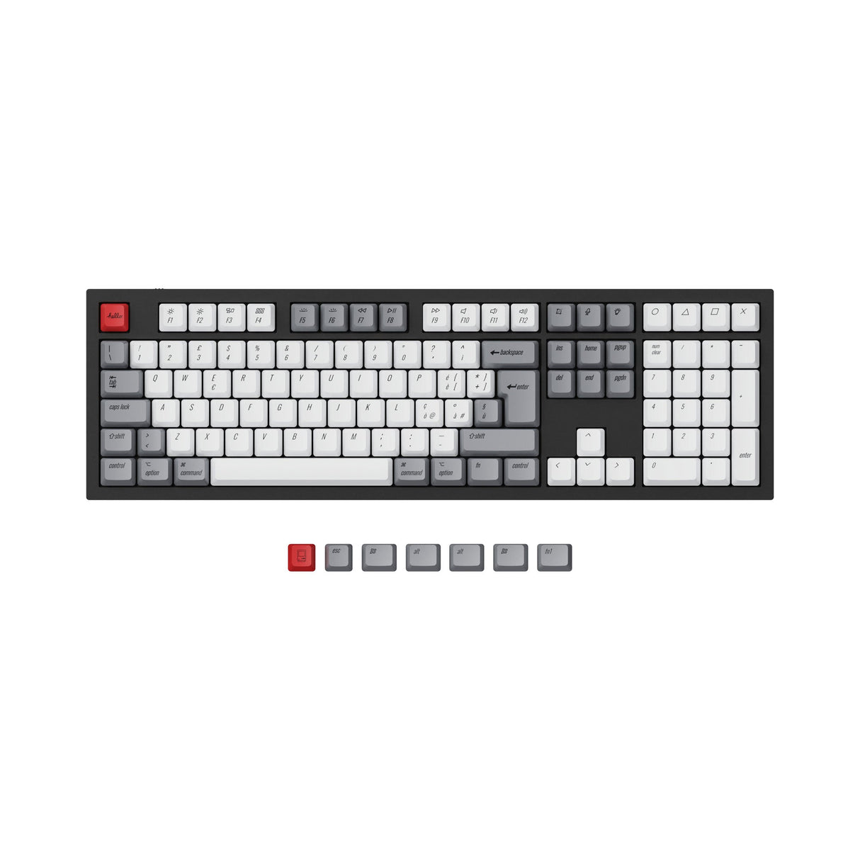 ISO ANSI Layout OEM Dye Sub PBT Keycap Set Retro Color For Q3 Q4 Q6 and K8 Keyboard Italian Layout