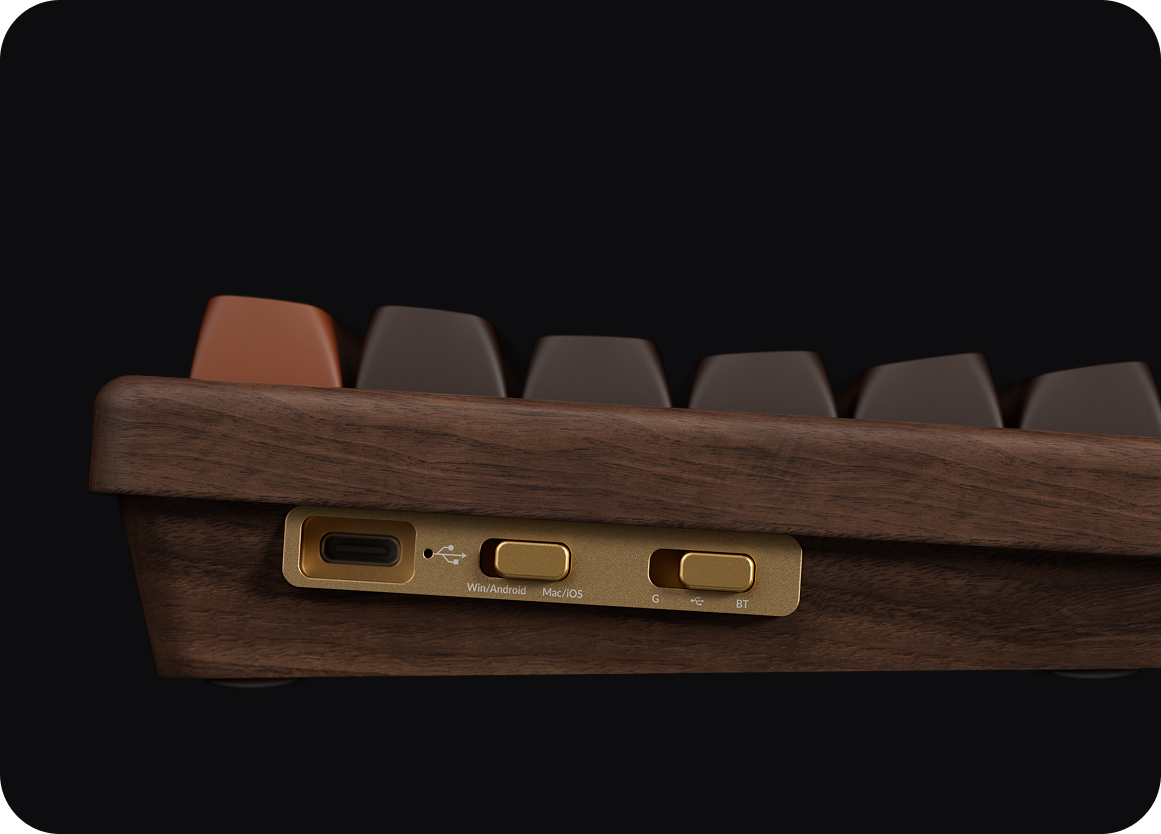 Wood Frame & Gold Aluminum Accents