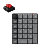 Keychron K0 Max QMK custom number pad fully assembled knob black frame for Mac Windows Linus RGB backlight with hot-swappable Keychron Milk POM switch red