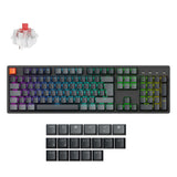 Keychron K10 QMK Wireless Mechanical Keyboard ISO-DE Aluminum Red Switch