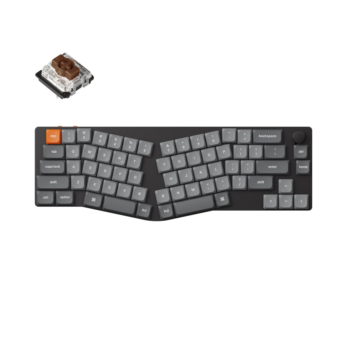 Keychron K11 Max QMK VIA Wireless Custom Mechanical Keyboard 65 Percent Alice Layout for Mac Windows Linux Gateron Low Profile Brown