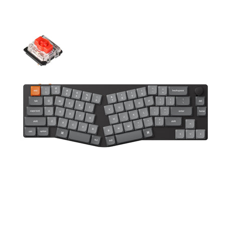 Keychron K11 Max QMK VIA Wireless Custom Mechanical Keyboard 65 Percent Alice Layout for Mac Windows Linux Gateron Low Profile Red