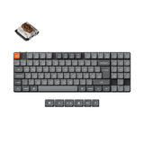 Keychron K13 Max Ultra Slim QMK Wireless Custom Mechanical Keyboard 80% Layout Fully Assembled for Mac Windows Linux Gateron Low Profile Brown ISO German Layout