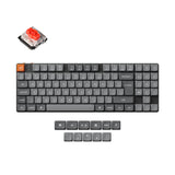 Keychron K13 Max Ultra Slim QMK Wireless Custom Mechanical Keyboard 80% Layout Fully Assembled for Mac Windows Linux Gateron Low Profile Red ISO UK Layout