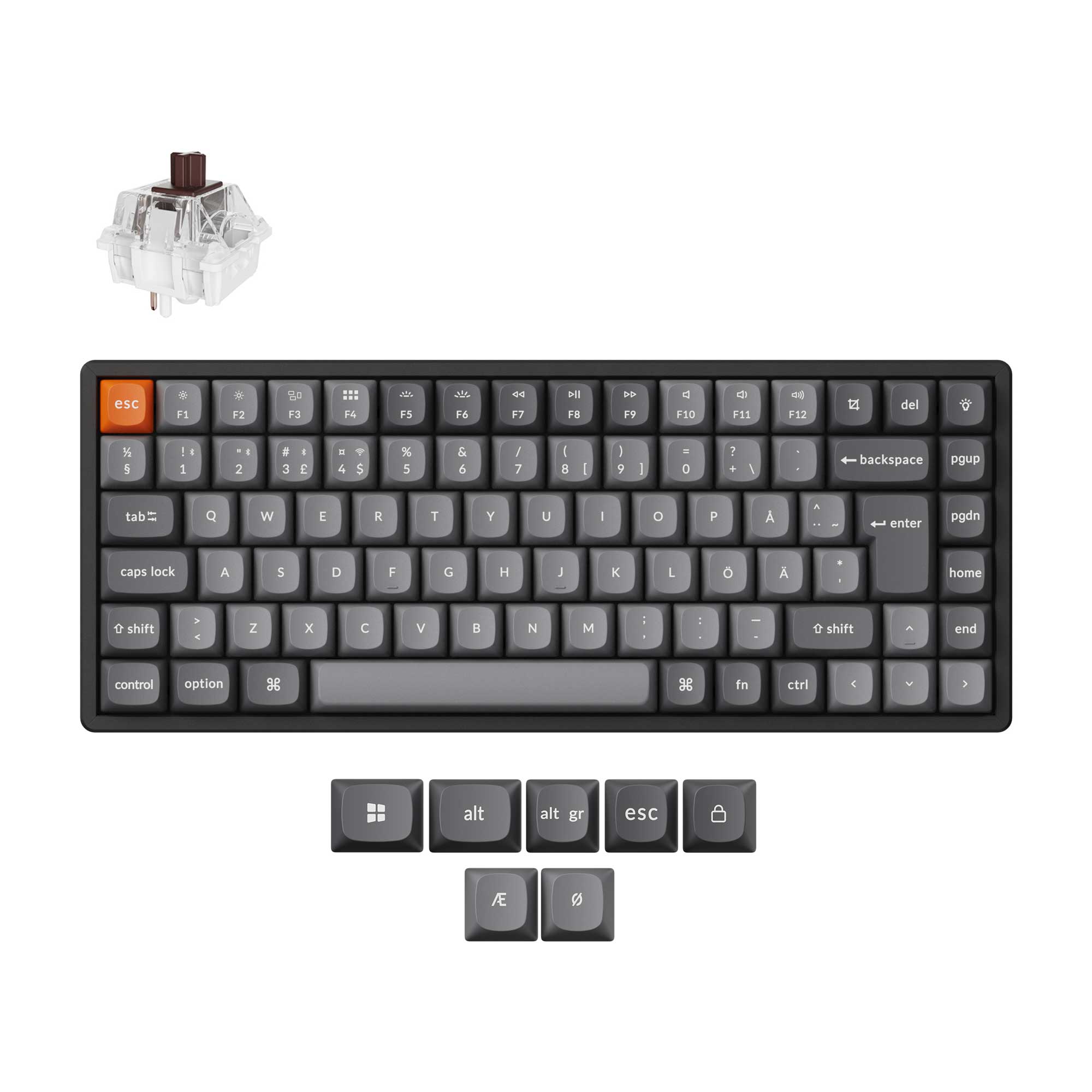 Keychron K2 Max QMK Wireless Mechanical Keyboard ISO Layout