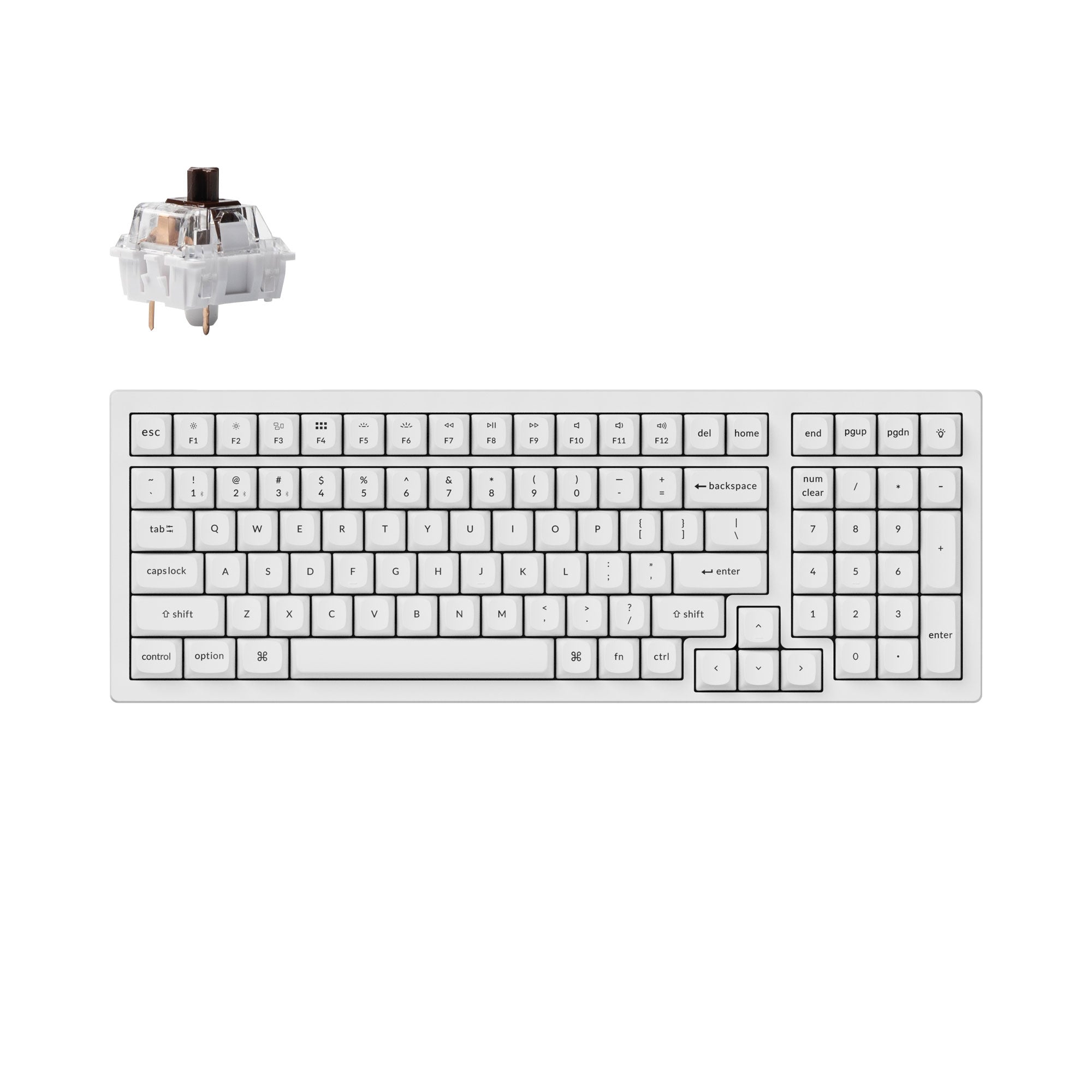 Keychron K4 Pro ホワイト メカニカルキーボード 茶軸 英語配列 Keychron K4 Pro QMK/VIA Wireless Mechanical Keyboard – Keychron