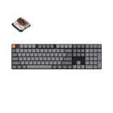 Keychron K5 Max QMK VIA ultra slim custom mechanical keyboard 100 percent full size layout for Mac Windows Linux low profile Gateron brown