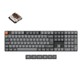 Keychron K5 Max Ultra-Slim QMK Wireless Custom Mechanical Keyboard Full-Size Layout Fully Assembled for Mac Windows Linux Gateron Low Profile Brown ISO Swiss Layout