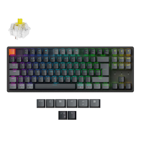 Keychron K8 QMK Wireless Mechanical Keyboard Version 2 Keychron Super Banana Switch Swiss Layout
