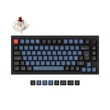 Keychron Q1 QMK VIA Custom Mechanical Keyboard 75 Percent For Mac Windows Nordic ISO Layout Gateron G Pro Brown Switch