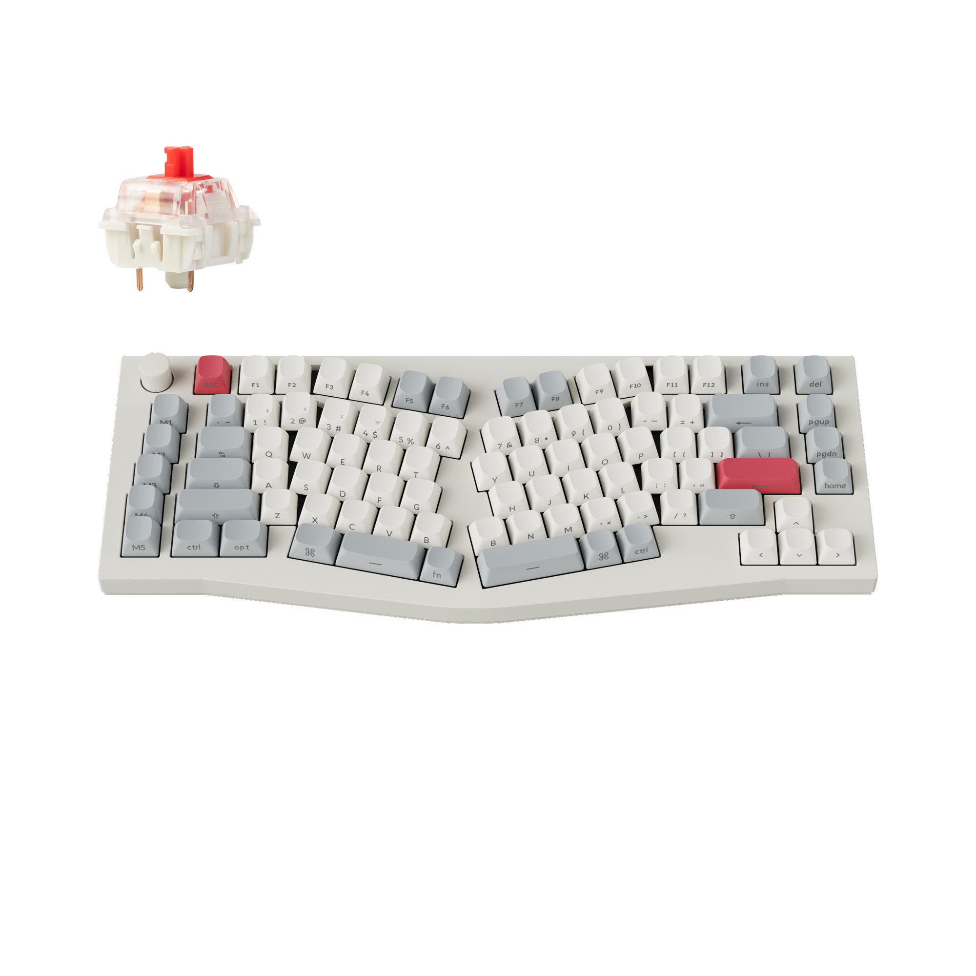 Keychron Q10 Max　Alice　75％　赤軸　未使用キャリーケース Keychron Q10 Max Side Print 75% Alice Hotswap Wireless Keyboard