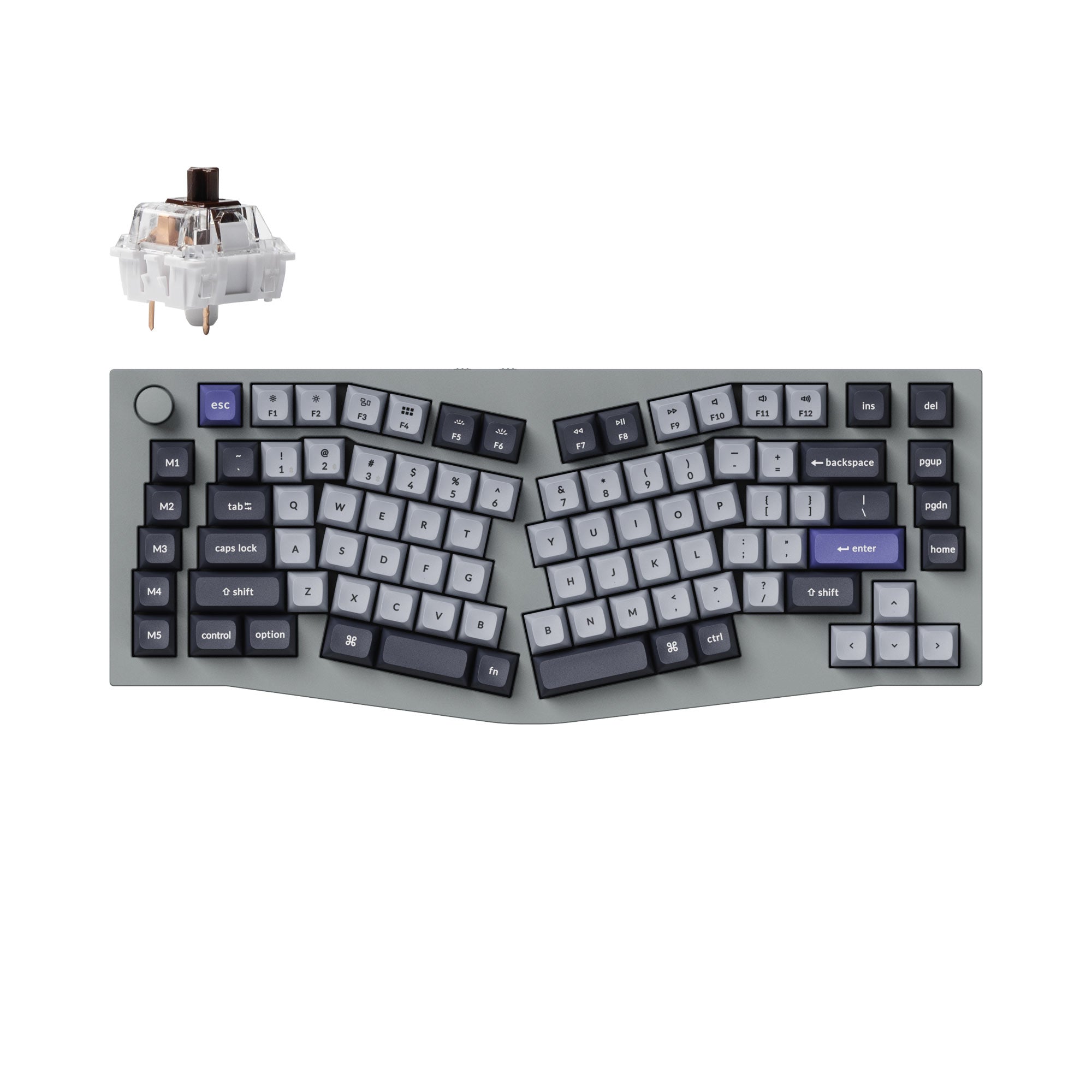 Keychron Q10 Pro Aliceレイアウトメカニカルキーボード Keychron Q10 (Alice Layout) QMK Custom Mechanical Keyboard ISO Layout
