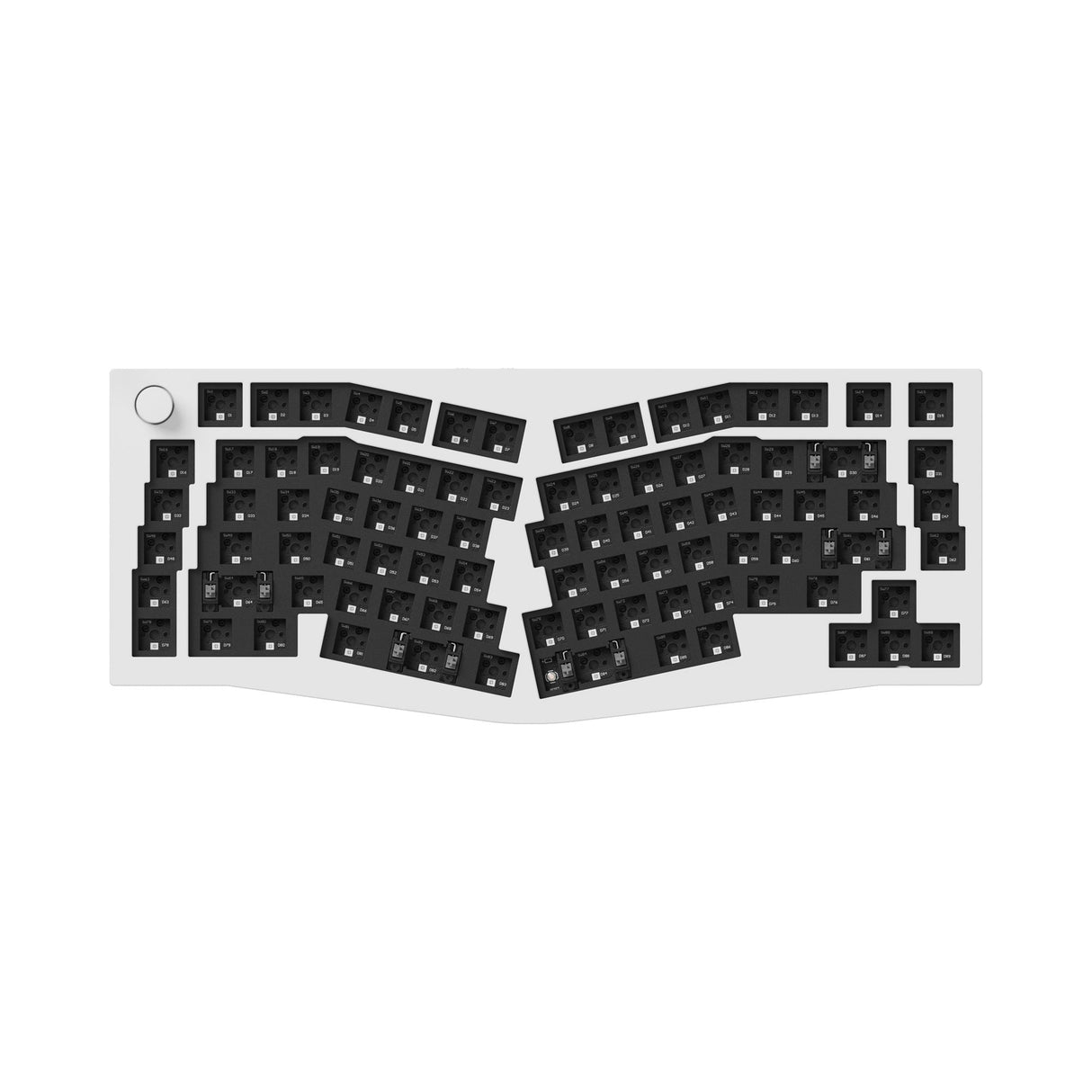 Keychron Q10 Pro QMK/VIA wireless custom mechanical keyboard 75 percent Alice layout full aluminum white frame for Mac Windows Linux with RGB backlight hot-swappable barebone