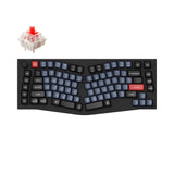 Keychron Q10 QMK/VIA custom mechanical keyboard 75% layout Alice layout knob version full aluminum black frame for Mac Windows Linux Gateron G Pro switch red