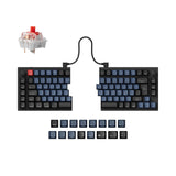 Keychron Q11 QMK/VIA 75% split custom mechanical keyboard full aluminum black frame for Mac Window Linux Keychron K Pro switch red ISO German layout