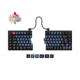 Keychron Q11 QMK/VIA 75% split custom mechanical keyboard full aluminum black frame for Mac Window Linux Keychron K Pro switch red ISO Swiss layout