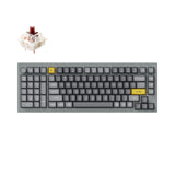 Keychron Q12 QMK VIA southpaw custom mechanical keyboard 96 percent full aluminum frame for Mac Window Linux fully assembled knob grey B Gateron G pro switch brown