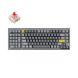 Keychron Q12 QMK VIA southpaw custom mechanical keyboard 96 percent full aluminum frame for Mac Window Linux fully assembled knob grey B Gateron G pro switch red