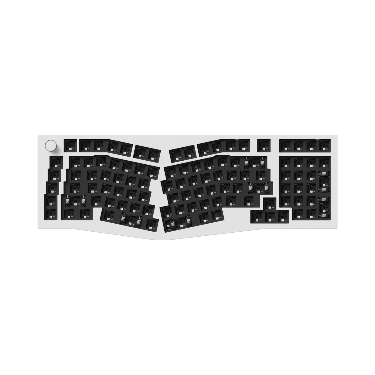 Keychron Q13 Pro QMK/VIA wireless custom mechanical keyboard 96 percent Alice layout full aluminum white frame for Mac Windows Linux with RGB backlight hot-swappable barebone