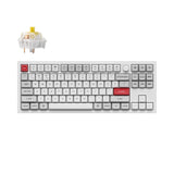 Keychron Q3 Pro QMK/VIA wireless custom mechanical keyboard tenkeyless layout full aluminum white frame for Mac Windows Linux RGB hot-swappable K Pro switch banana