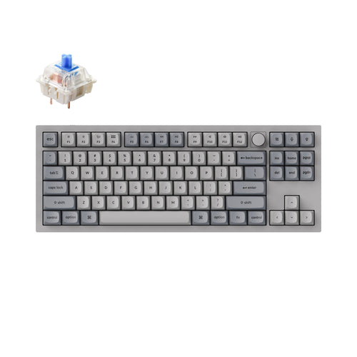 Keychron Q3 QMK VIA Custom Mechanical Keyboard For Mac Windows Knob Version Hot-Swappable Gateron G Pro Blue OSA PBT Keycap Retro Version