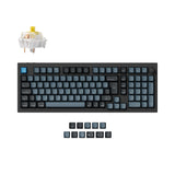 Keychron Q5 Pro QMK/VIA wireless custom mechanical keyboard 96 percent layout aluminum black for Mac Windows Linux RGB hot-swappable K Pro switch banana ISO French layout