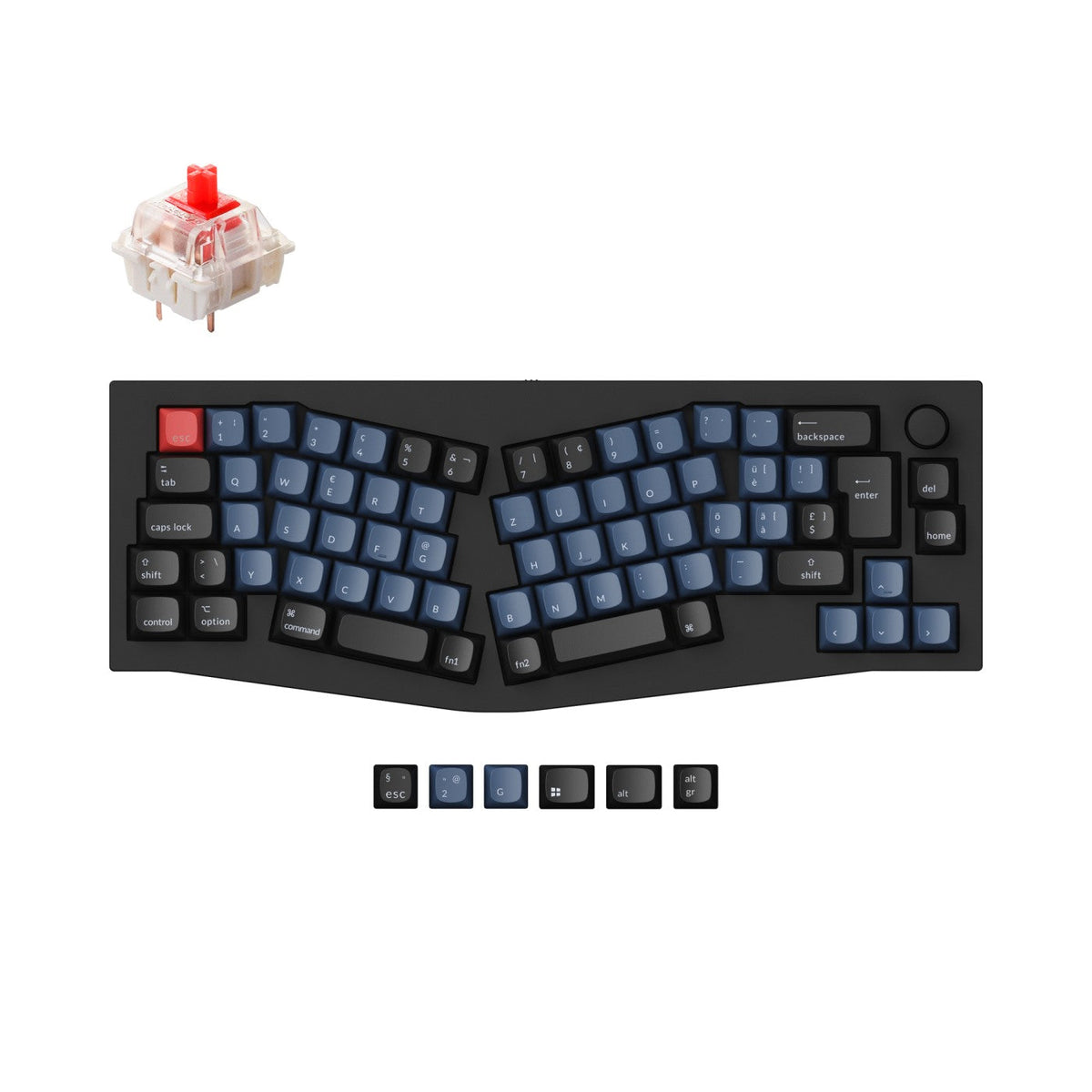 Keychron Q8 (Alice Layout) QMK Custom Mechanical Keyboard ISO Layout C ...