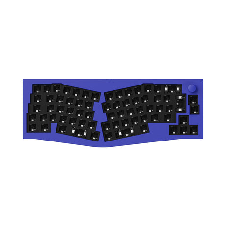 Keychron Q8 QMK VIA Custom Mechanical Keyboard Alice Layout Full Aluminum Frame For Mac Windows Linux ISO Layout Knob Barebone Blue