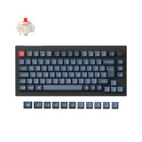 Keychron V1 Max QMK/VIA Wireless Custom Mechanical Keyboard 75% Layout Fully Assembled Knob for Mac Windows Linux Gateron Jupiter Red ISO UK layout