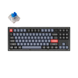 Keychron V3 Custom Mechanical Keyboard knob frosted black QMK/VIA tenkeyless hot-swappable Keychron K Pro switch blue