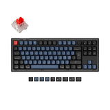 Keychron V3 QMK VIA custom mechanical keyboard 80 percent layout frosted black knob Mac Windows Linux hot-swappable Keychron K Pro switch red ISO Nordic layout