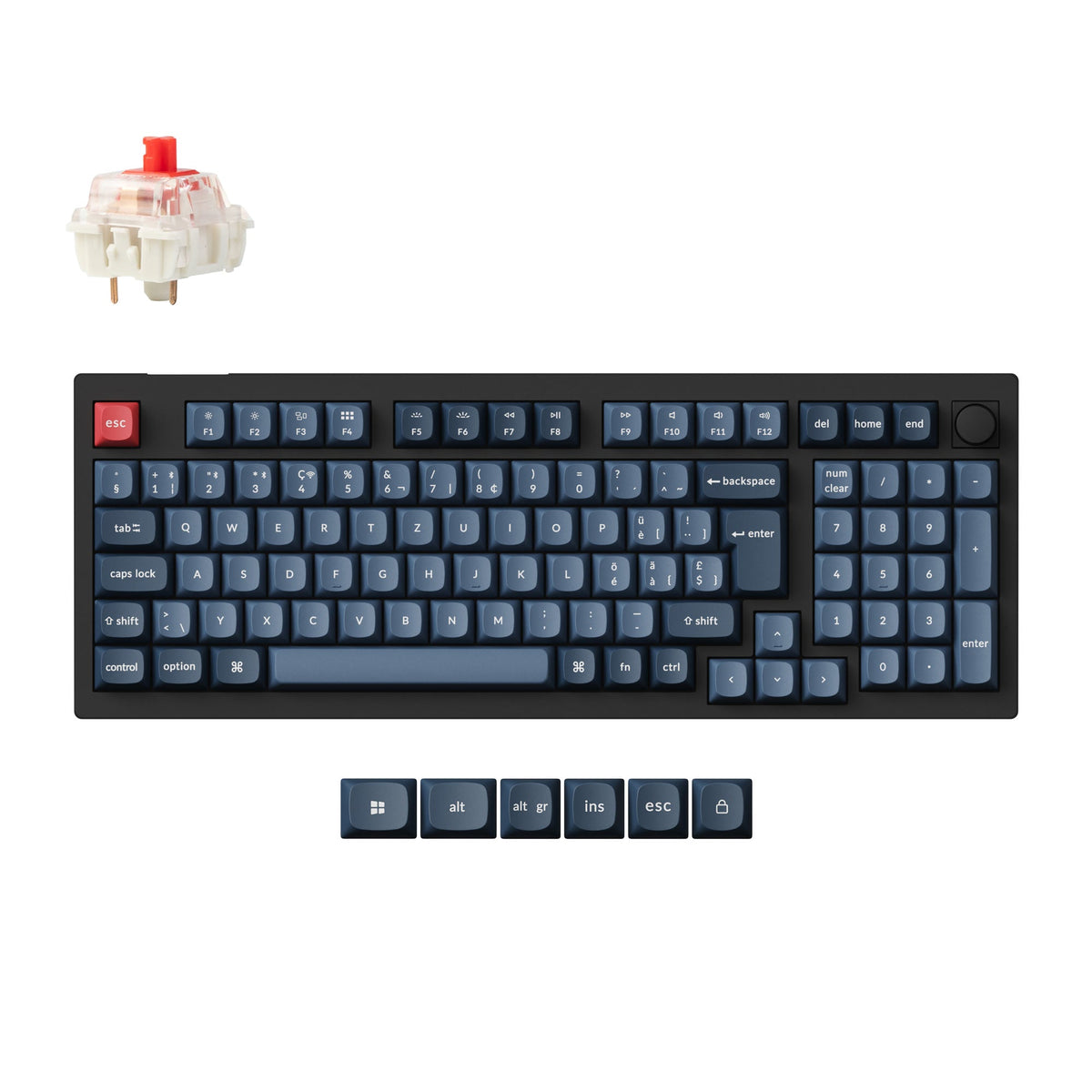 Key Tech Keyboard Pattern Keychron V5 Max QMK Wireless Custom Mechanical Keyboard ISO Layout Col ...