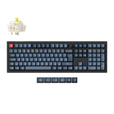 Keychron V6 Max QMK Wireless Custom Mechanical Keyboard full-size Layout Fully Assembled Knob for Mac Windows Linux Gateron Jupiter Banana ISO German layout