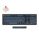 Keychron V6 Max QMK Wireless Custom Mechanical Keyboard full-size Layout Fully Assembled Knob for Mac Windows Linux Gateron Jupiter Red ISO Nordic layout