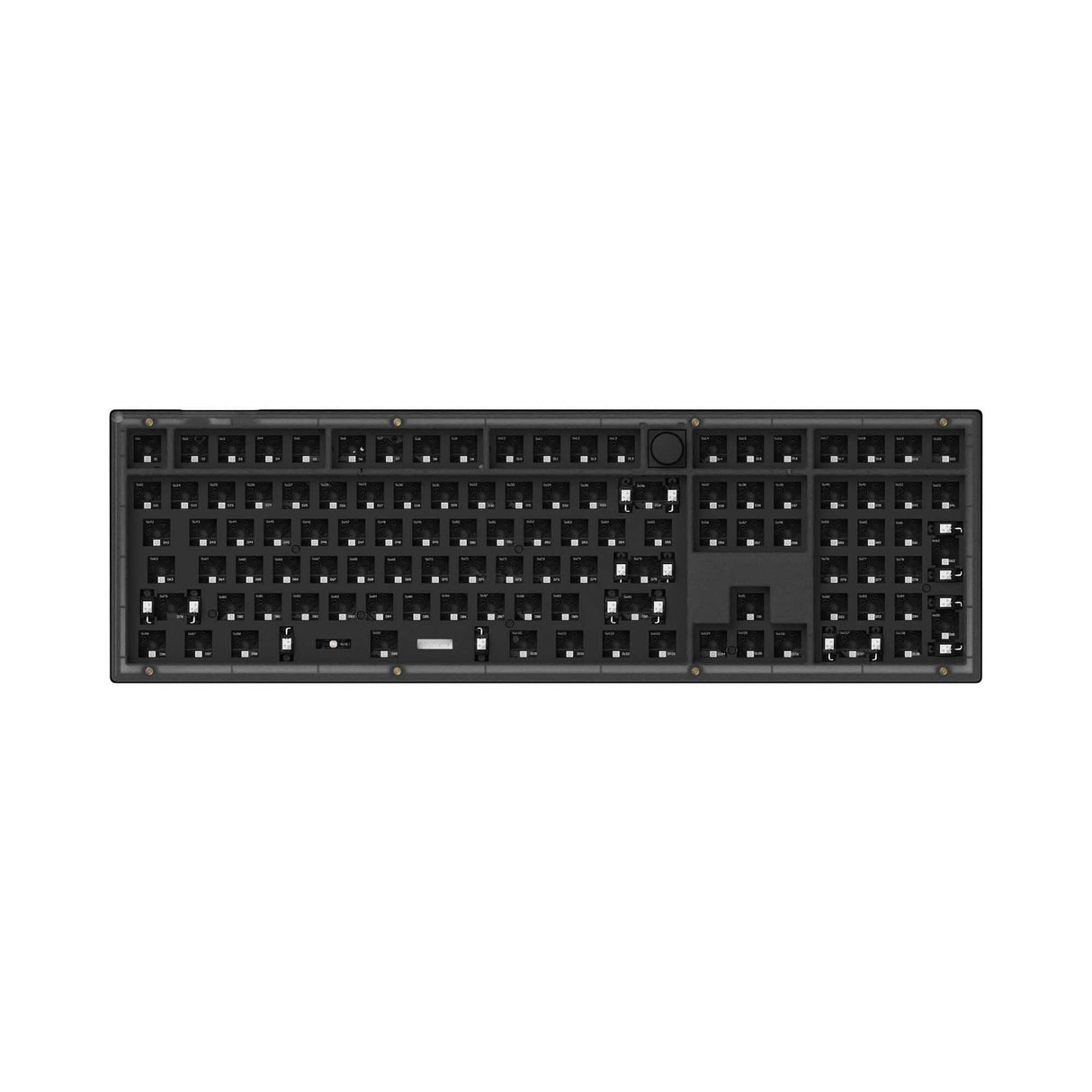 Keychron V6 Custom Mechanical Keyboard barebone knob frosted black QMK/VIA full size layout hot-swappable