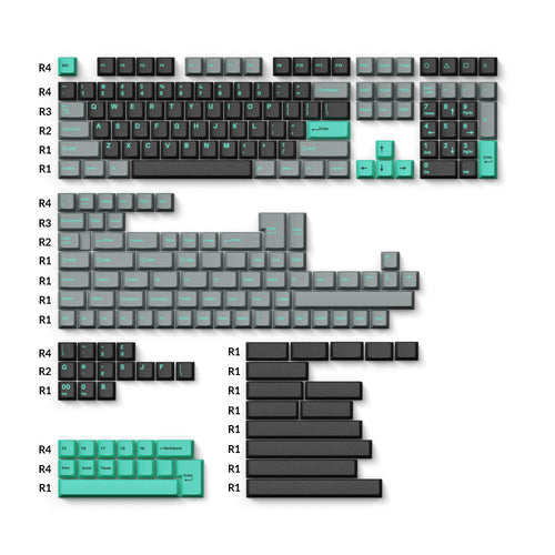 Keychron double shot PBT Cherry profile full set keycap set hacker for ANSI ISO HHKB WKL full size and tenkeyless and 75% 65% 60% layouts