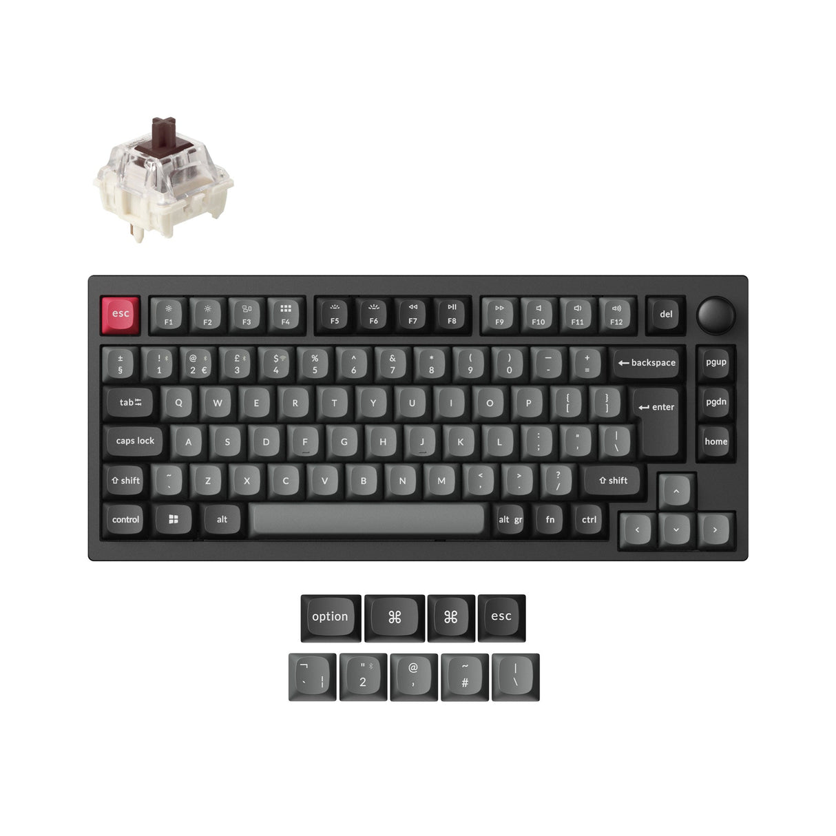 Lemokey P1 Pro QMK Wireless Custom Mechanical Keyboard Keychron Super Brown Version UK ISO Layout Keyboard