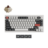 Q1 Ultra 8K Wireless Hot-swappable RGB Backlight Brown Switch - White
