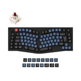 Q10-M3-DE Keychron Q10 QMK VIA custom mechanical keyboard Alice layout full aluminum frame for Mac Window Linux fully assembled knob black DE ISO layout Gateron G pro switch brown