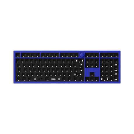 Keychron Q6 QMK VIA custom mechanical keyboard full size layout full aluminum frame for Mac Windows Linux Barebone knob navy blue 