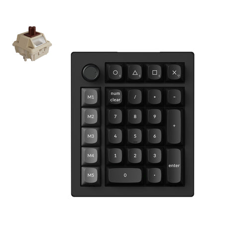 V0-Ultra-8K-Wireless-Custom-Number-Pad-Hot-swappable-RGB-Backlight-Brown-Switch-Black